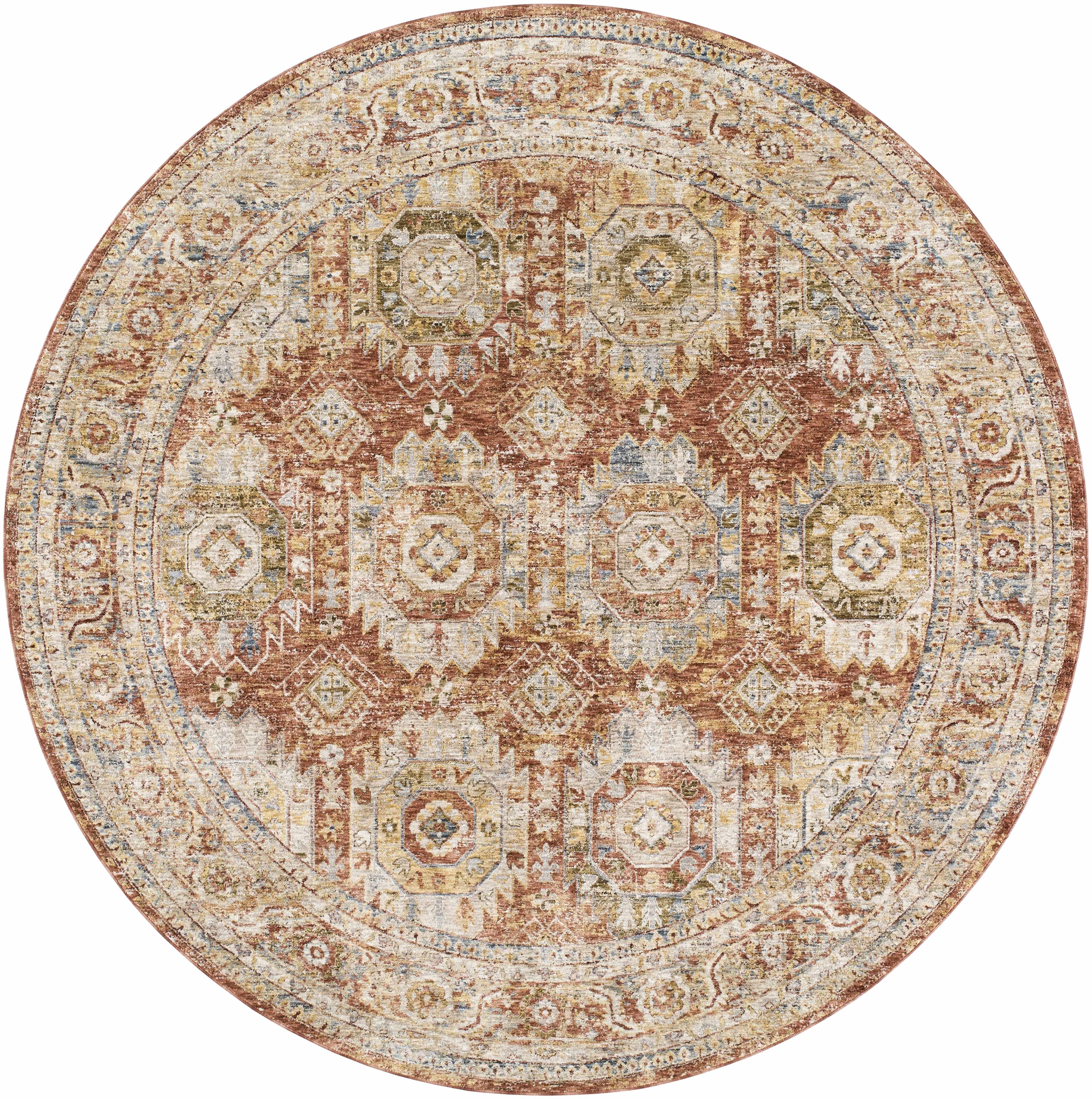 Crescentia Rust Runner Rug