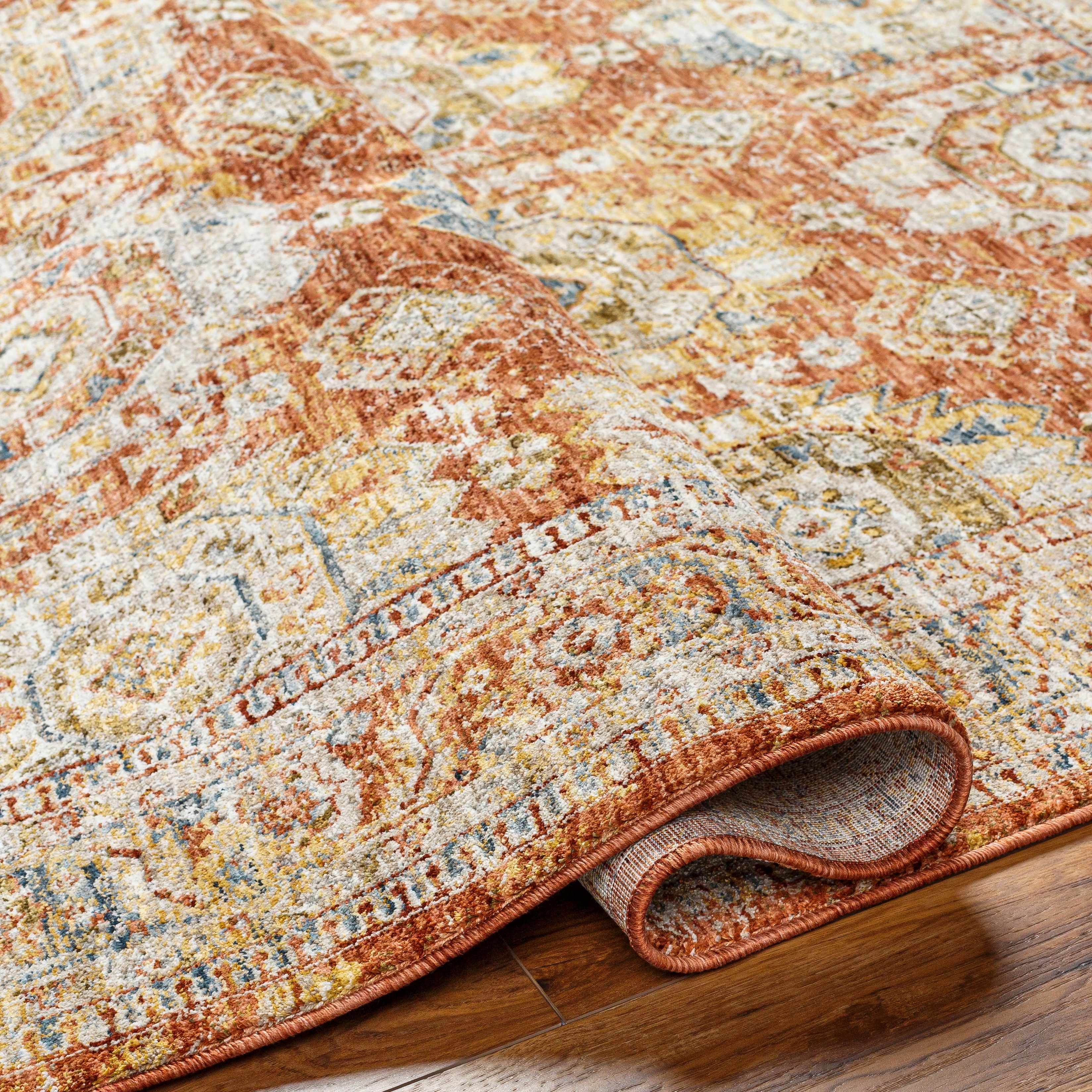 Crescentia Rust Runner Rug