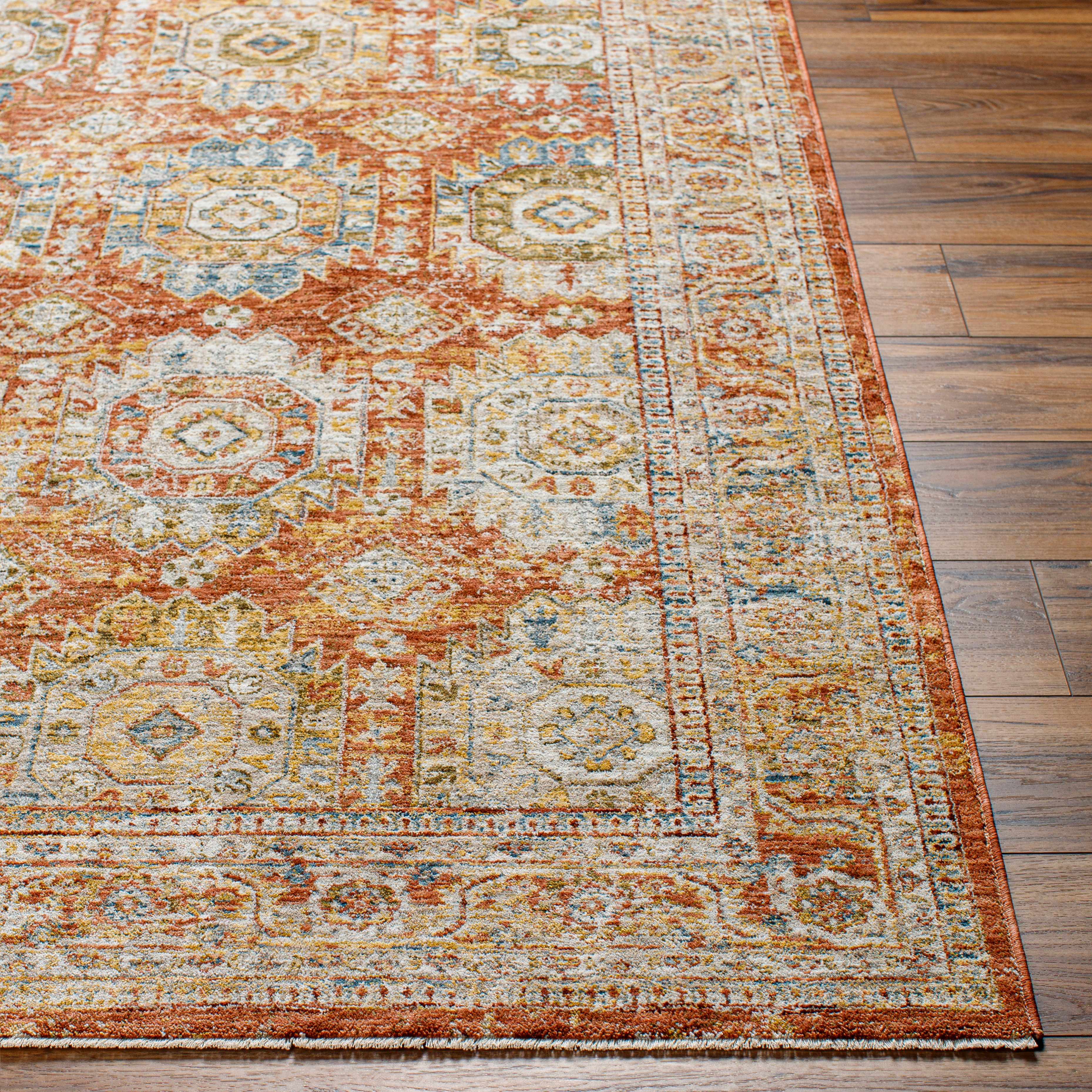 Crescentia Rust Runner Rug