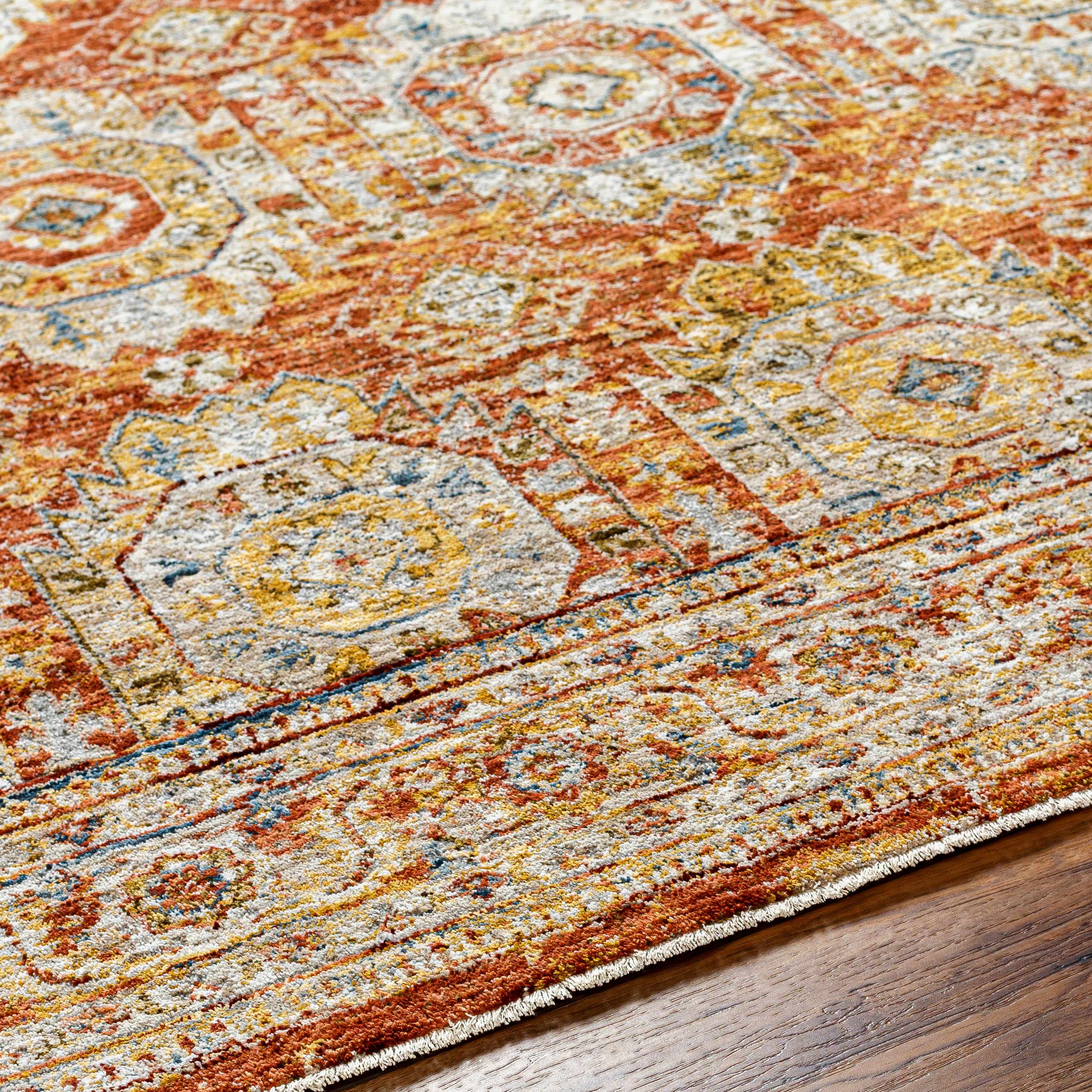 Crescentia Rust Runner Rug