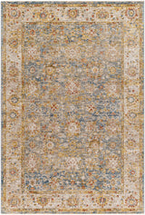 Duong Beige & Blue Runner Rug