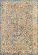 Duong Beige & Blue Runner Rug