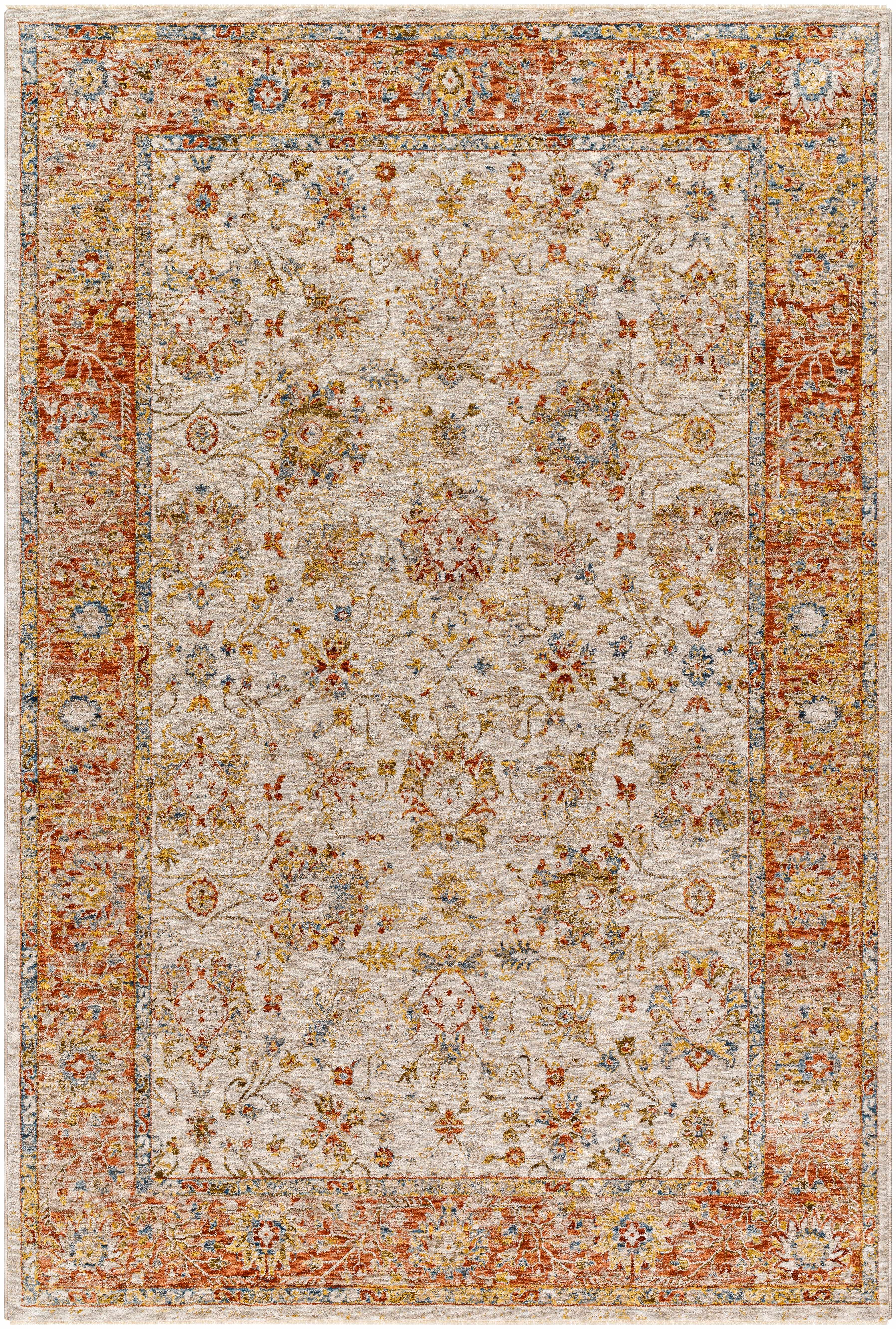 Sample Duong Beige & Rust Area Rug