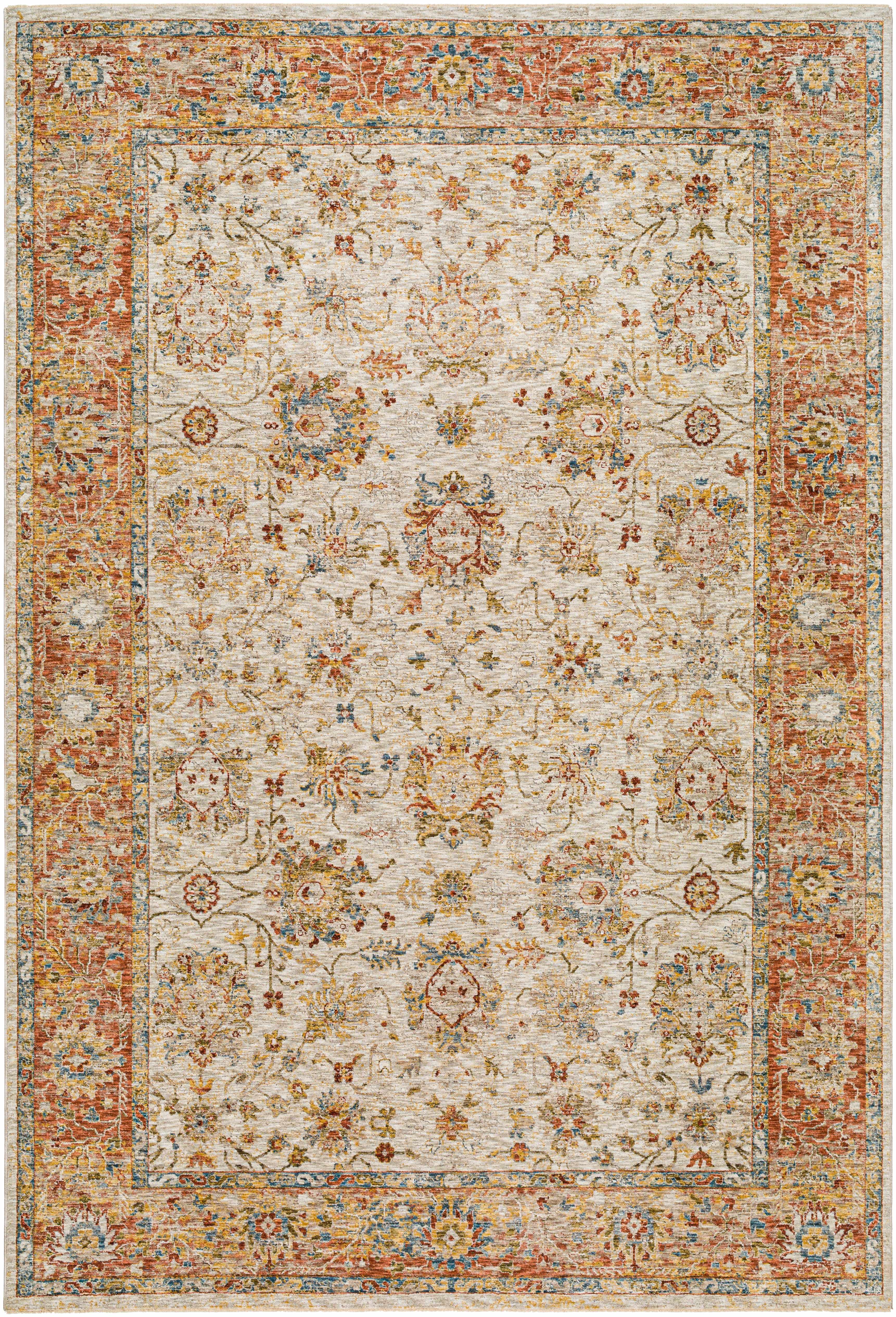 Duong Beige & Rust Runner Rug