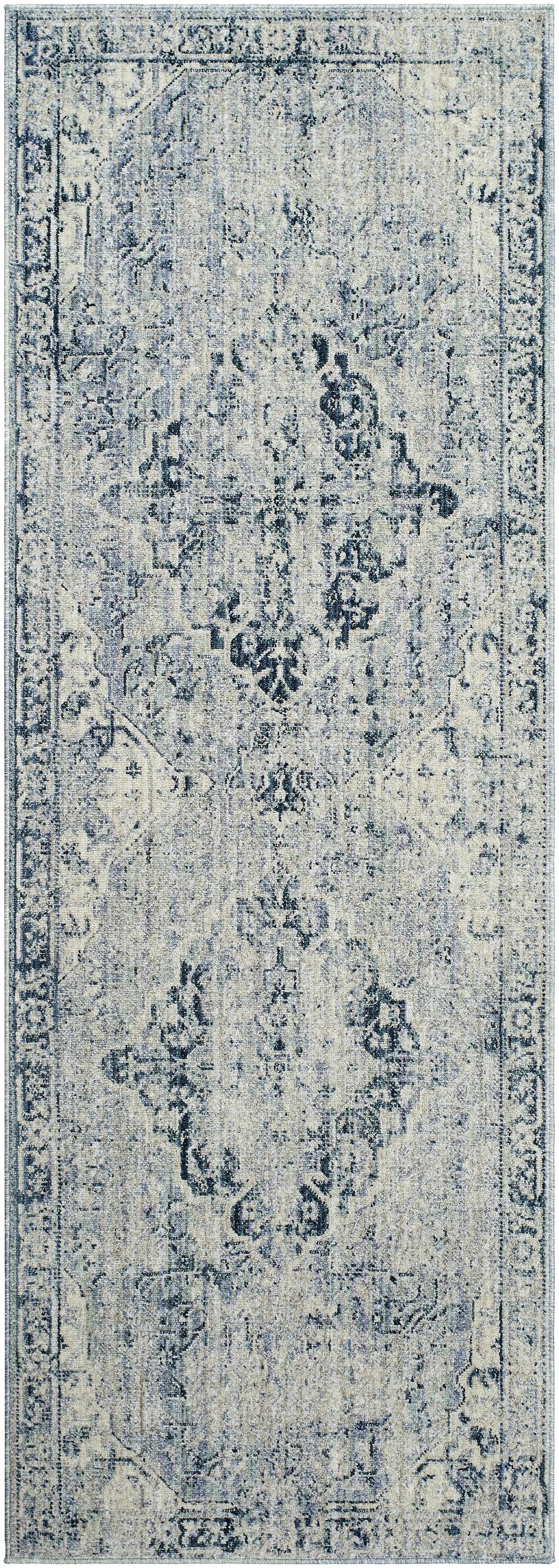 Jemma Blue Medallion Runner Rug