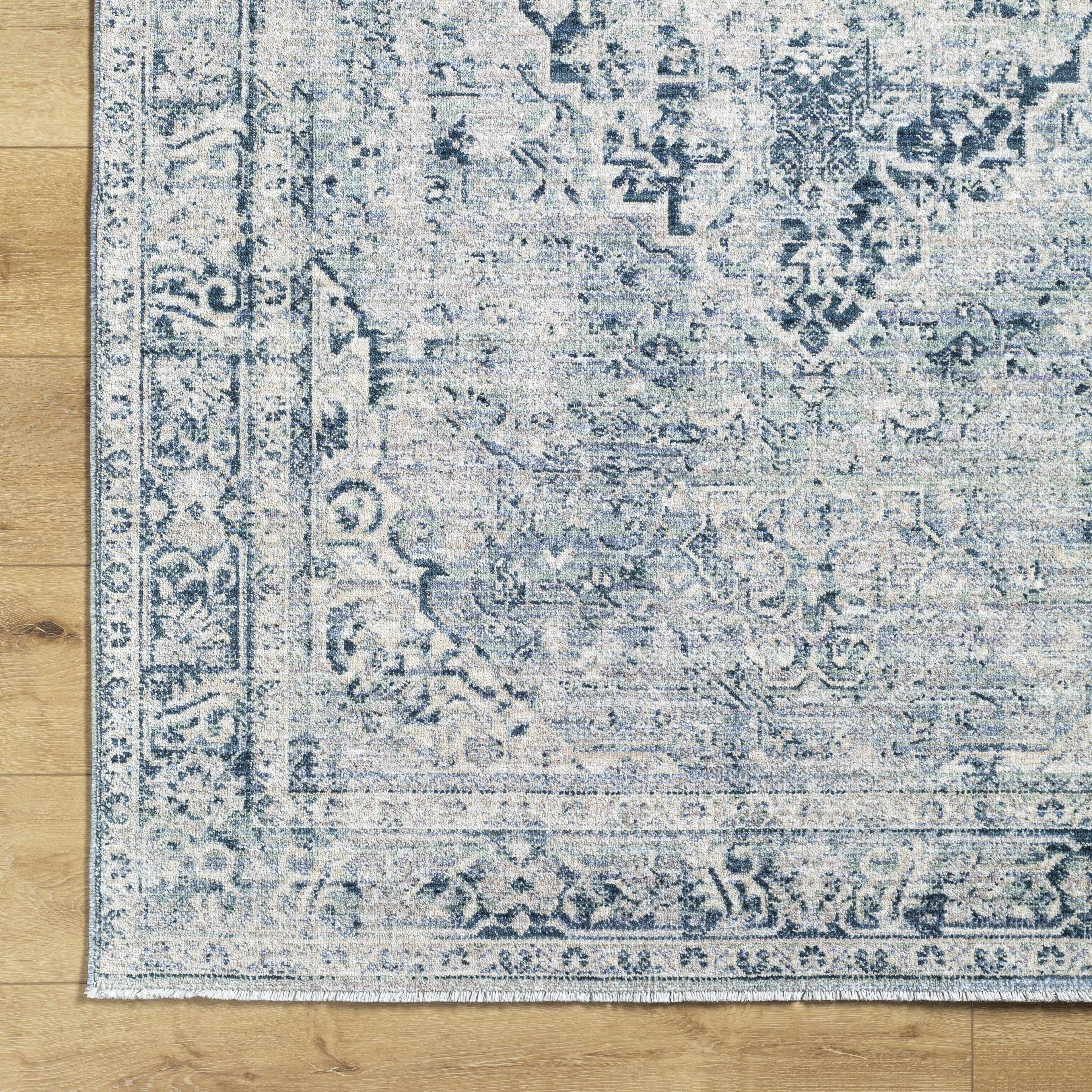 Jemma Blue Medallion Runner Rug