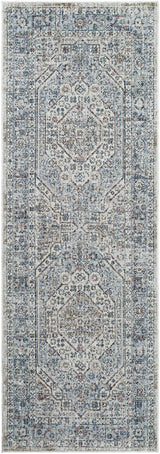 Kalei Beige & Blue Runner Rug