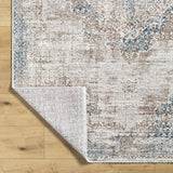 Kosta Beige & Blue Medallion Runner Rug