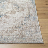 Kosta Beige & Blue Medallion Runner Rug