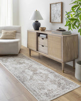 Kosta Beige Medallion Runner Rug