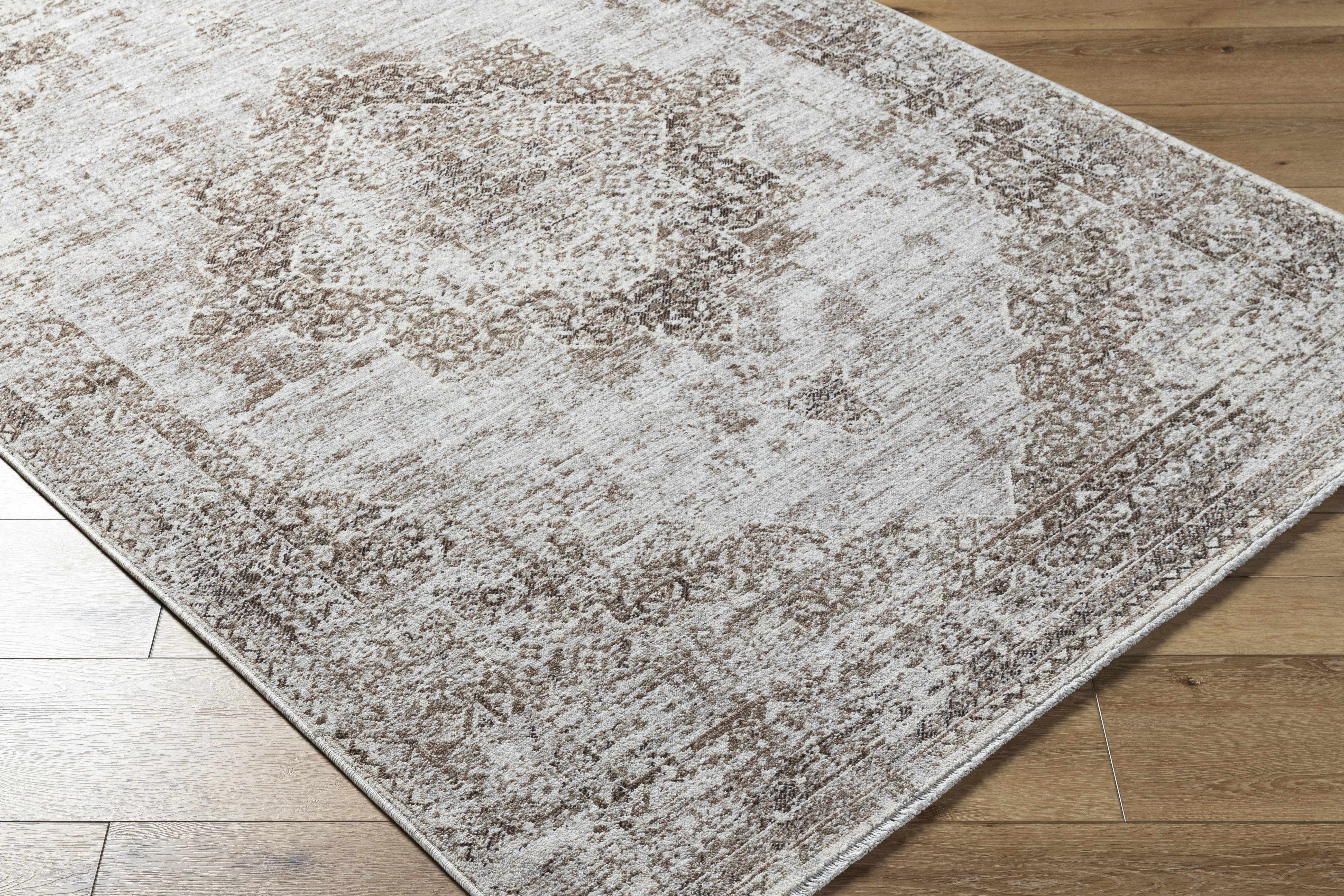 Kosta Beige Medallion Runner Rug