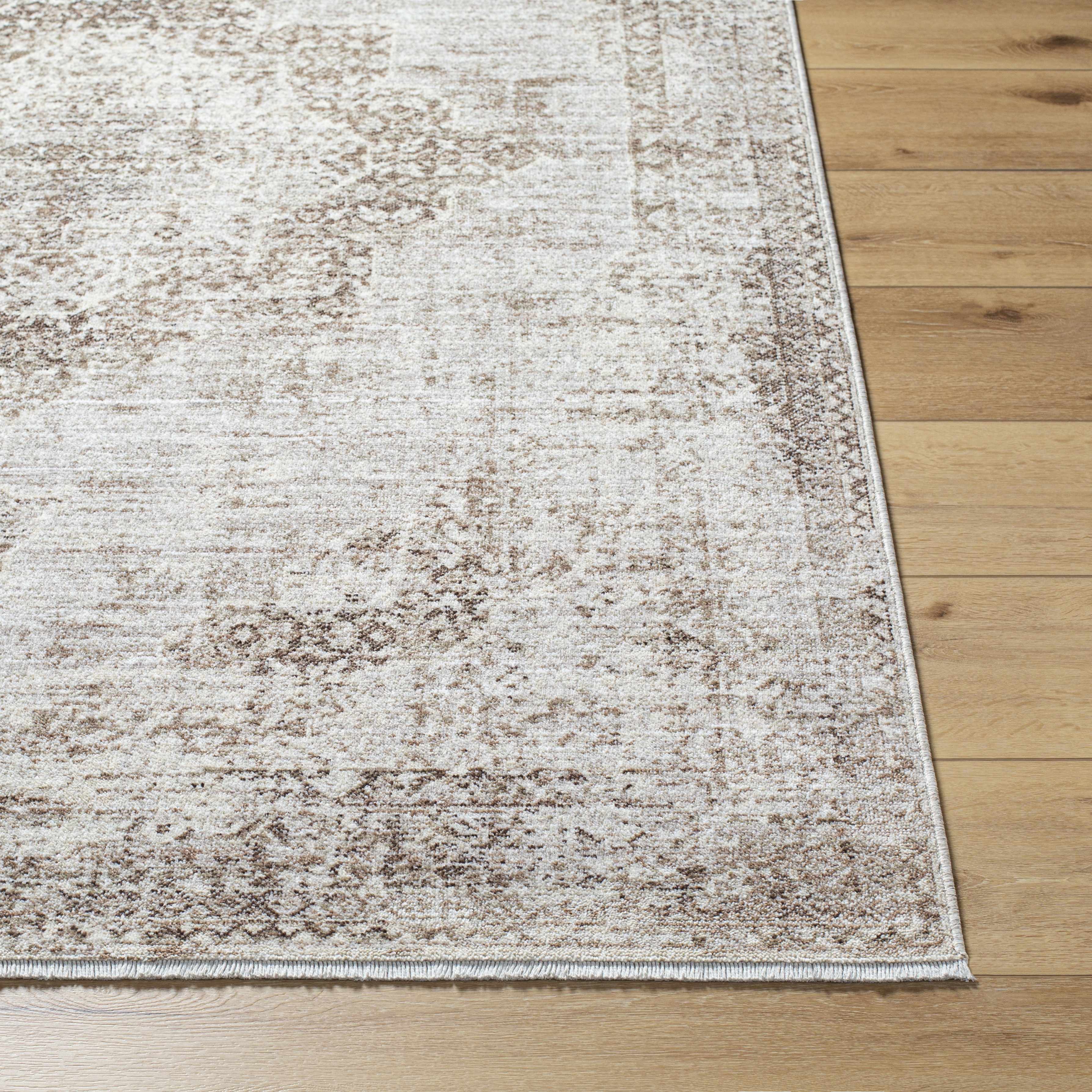 Kosta Beige Medallion Runner Rug