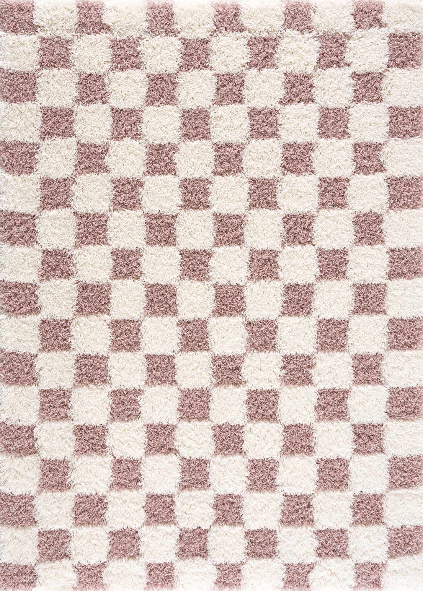 Atira Pink Checkered Runner Rug