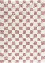 Atira Pink Checkered Runner Rug