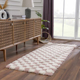 Atira Pink Checkered Runner Rug