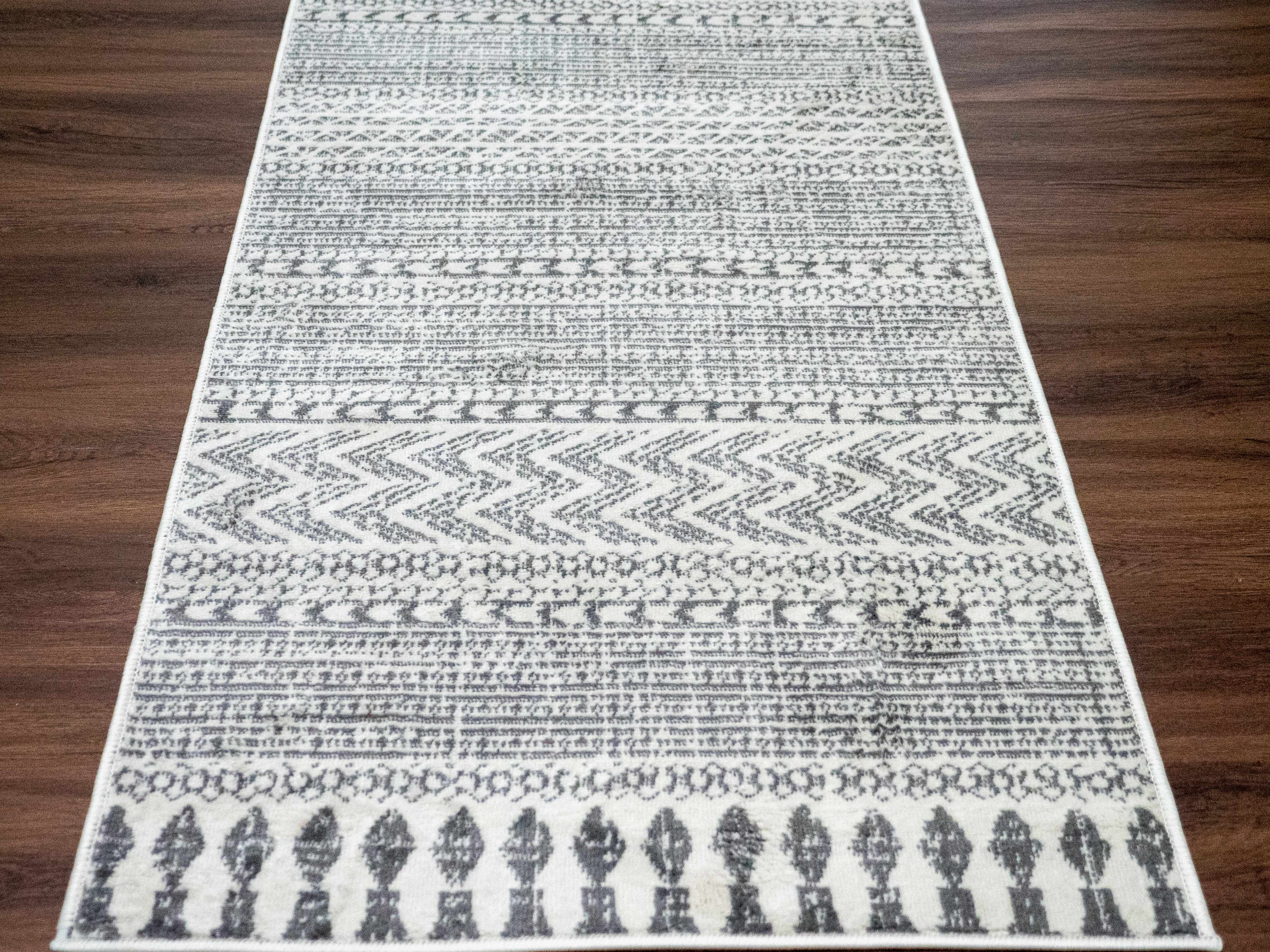 Tigri Aztec Ivory & Gray 2311 Runner Rug