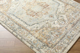 Vaeda Blue & Beige Medallion Runner Rug