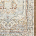 Vaeda Blue & Beige Medallion Runner Rug