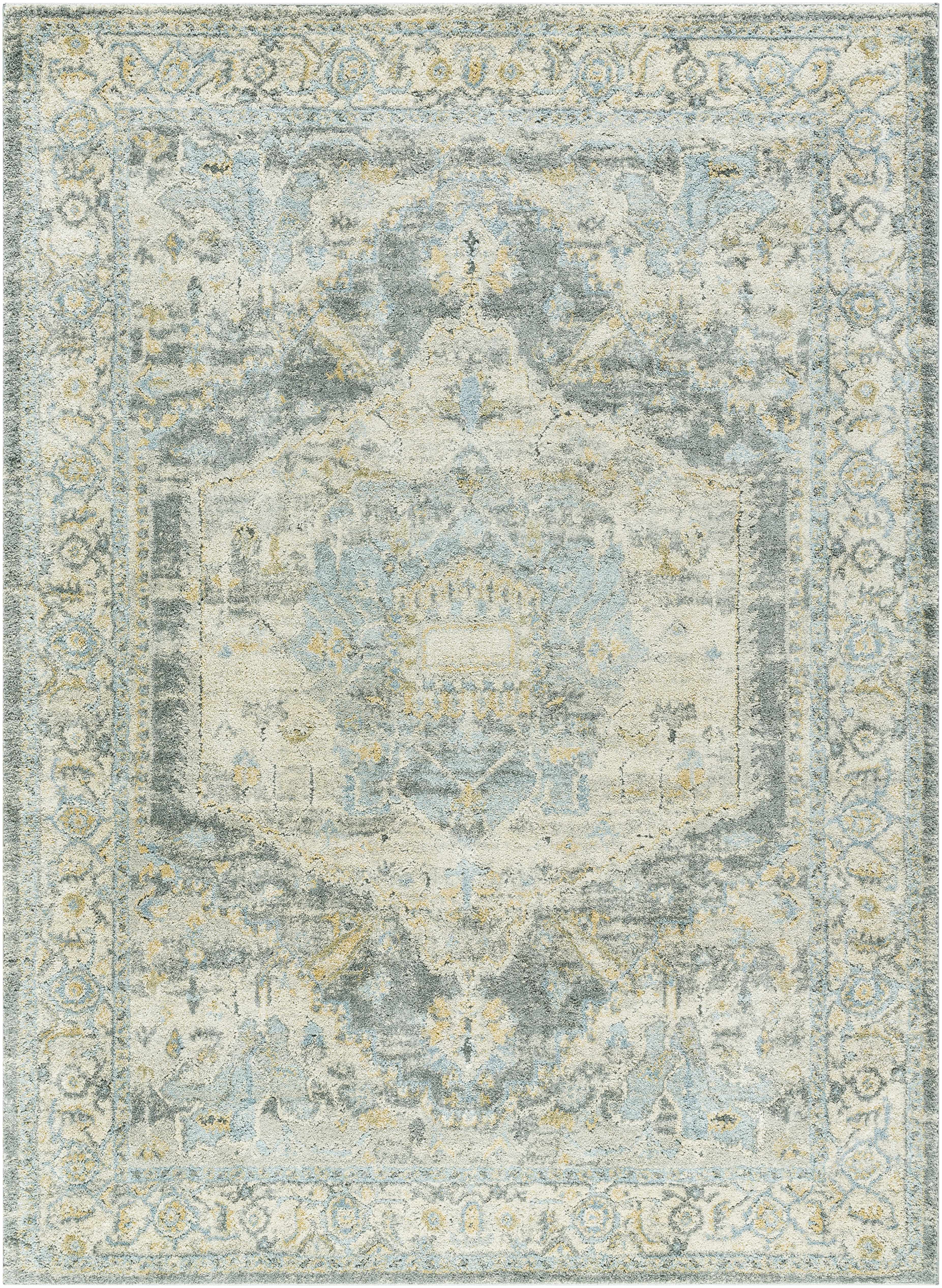 Vaeda Blue Medallion Runner Rug