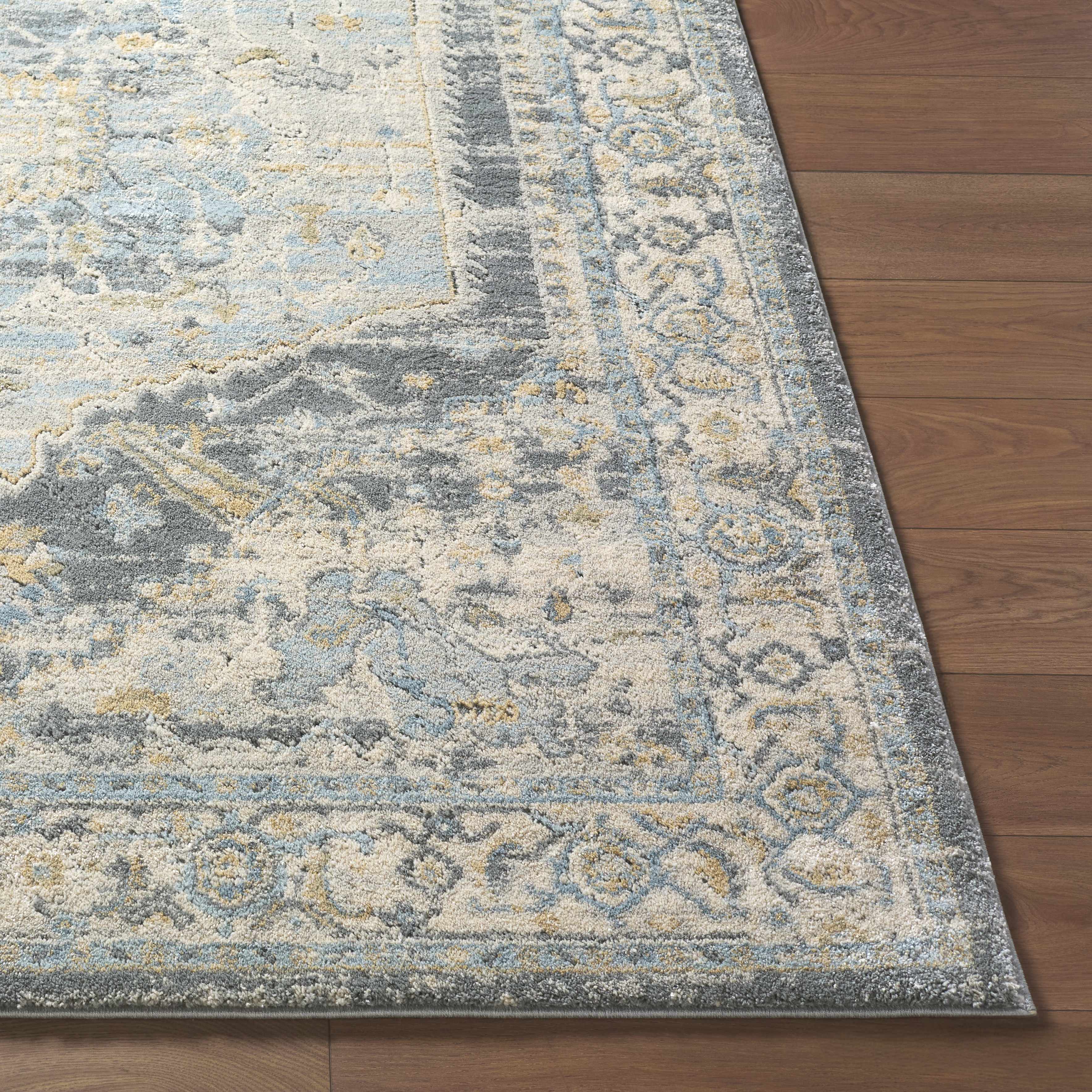Vaeda Blue Medallion Runner Rug