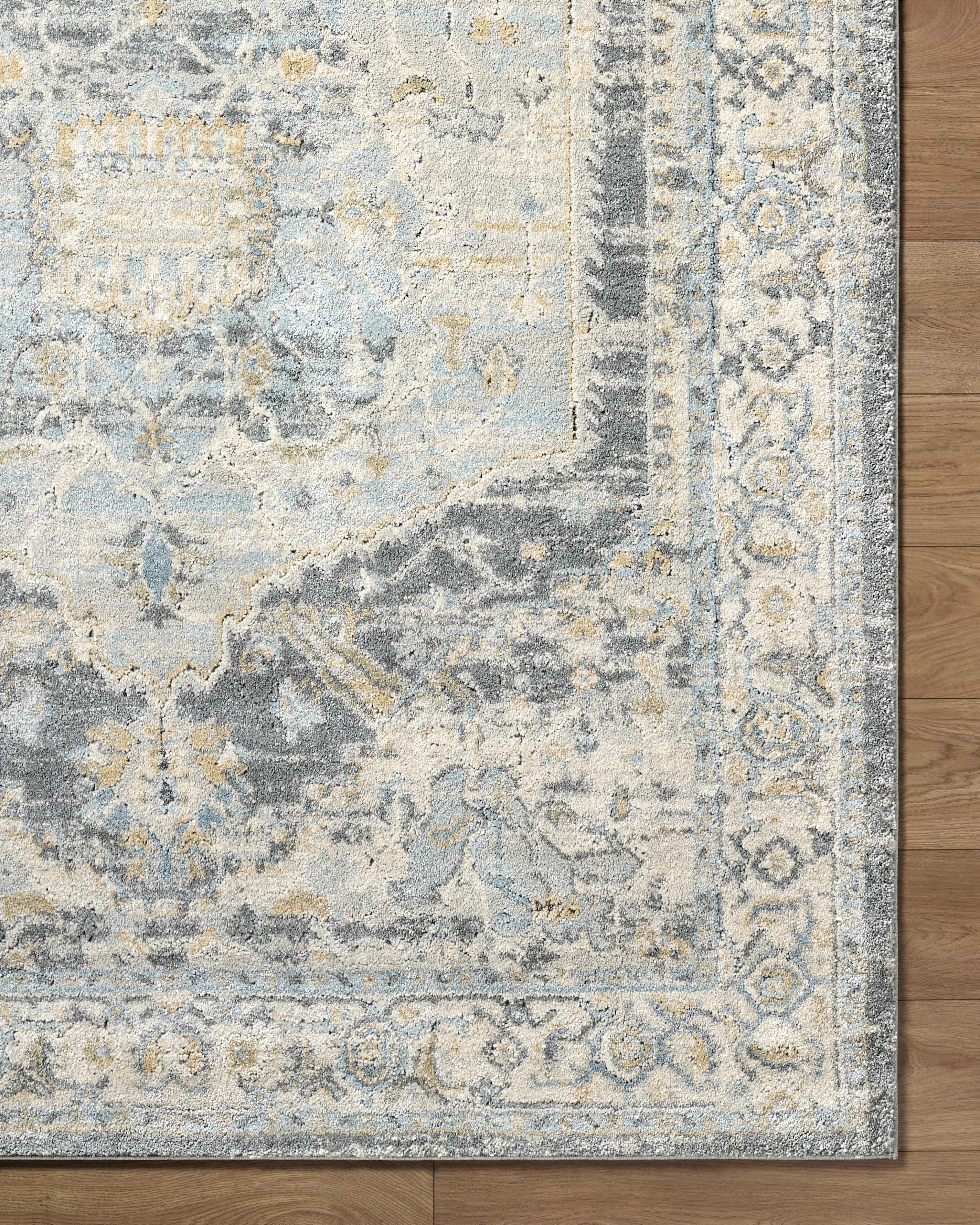 Vaeda Blue Medallion Runner Rug