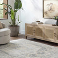 Vaeda Blue Medallion Runner Rug