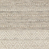 Sample Cream Veruela Wool Blend Braided Tassel Area Rug