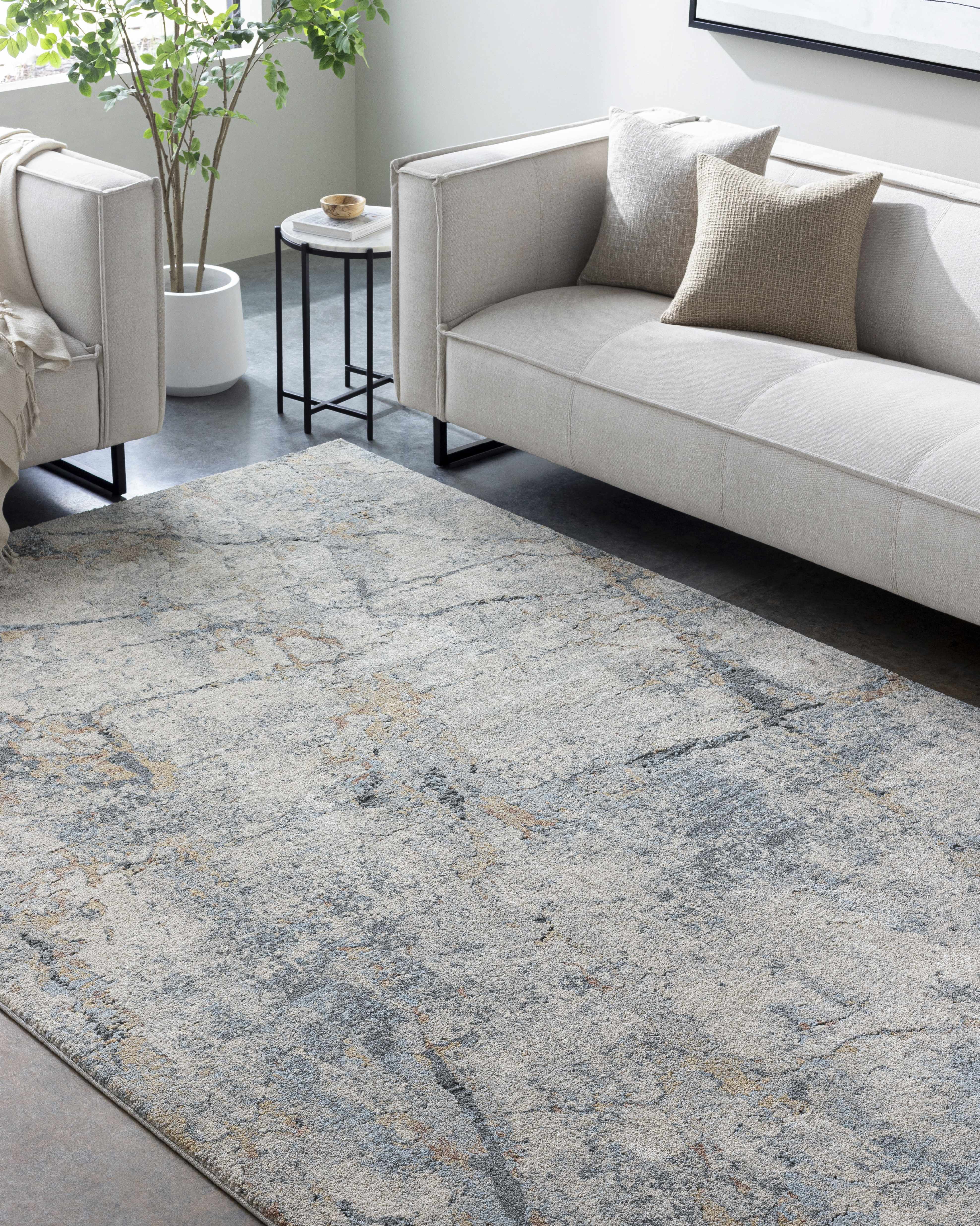Urowo Blue Runner Rug