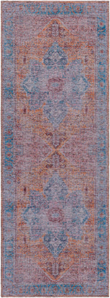 Otaki Purple & Brown Washable Runner Rug