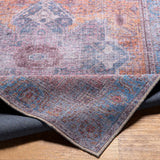 Otaki Purple & Brown Washable Runner Rug