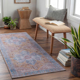 Otaki Purple & Brown Washable Runner Rug