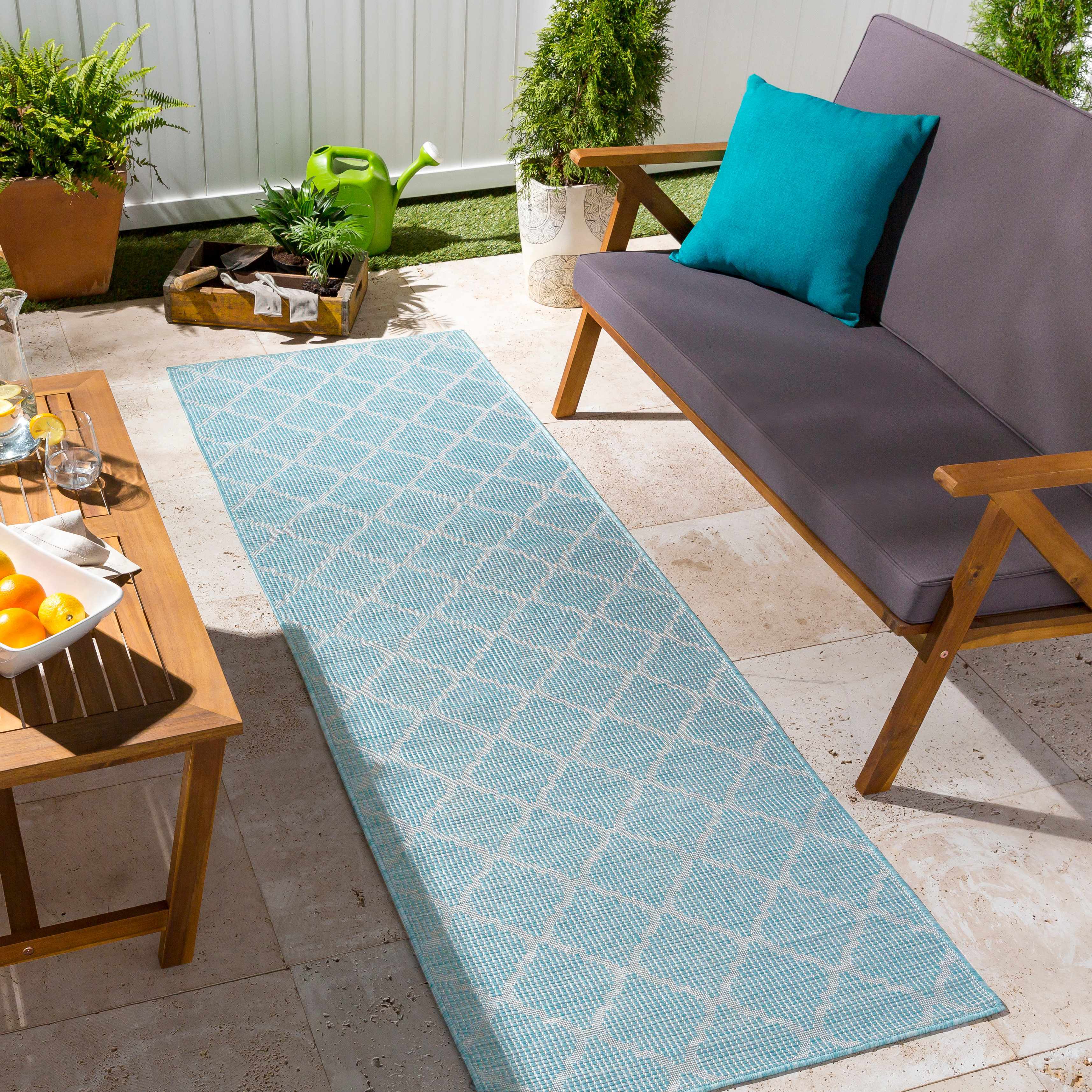 Aqua Moolap Outdoor Rug