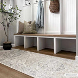 Rudo Blue Washable Runner Rug