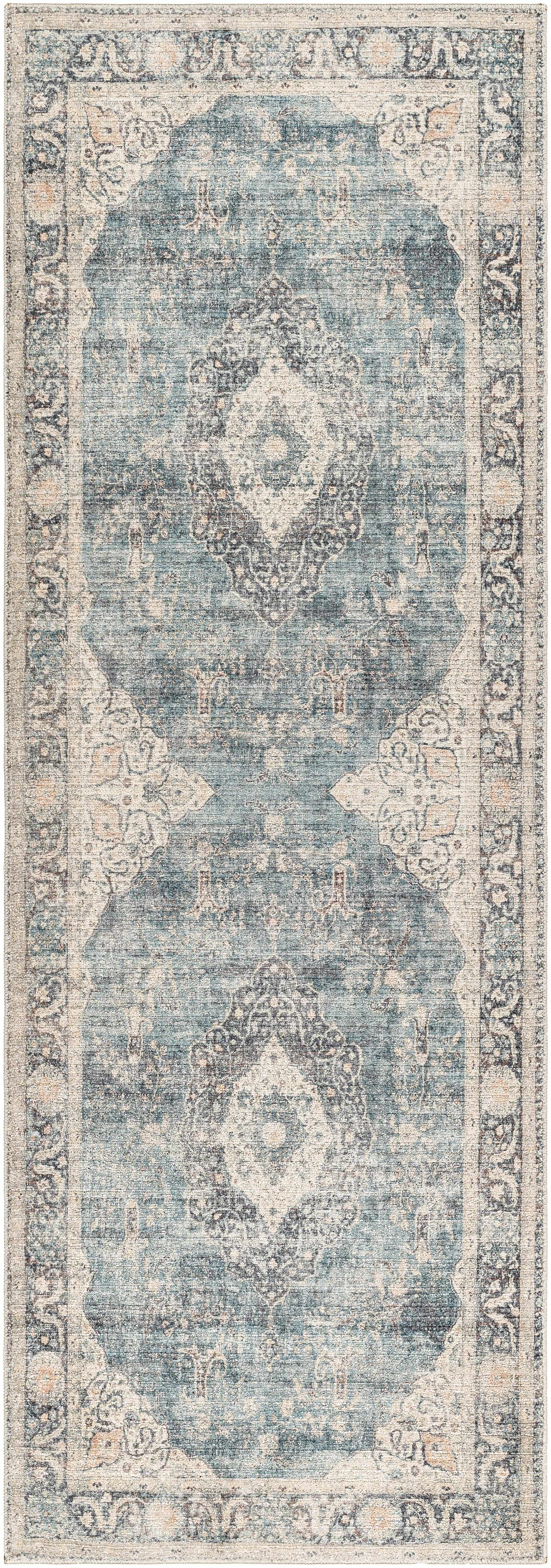 Marlene Medallion Blue Runner Rug - Surya x Becki Owens