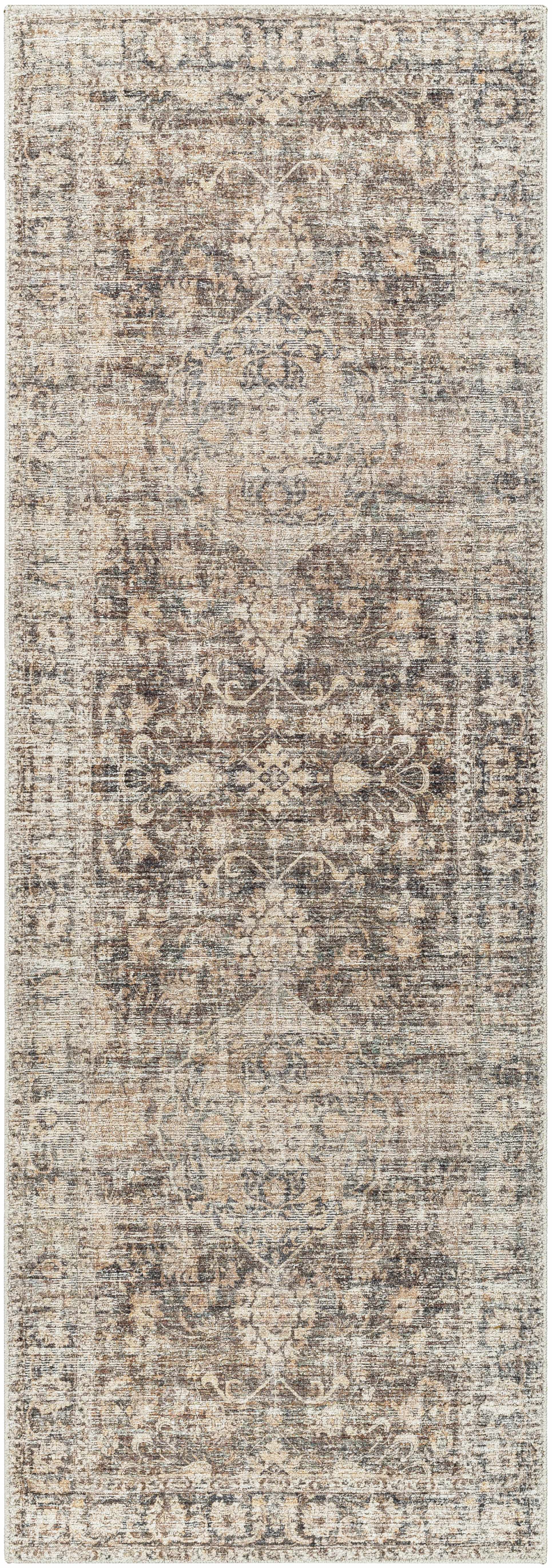 Marlene Medallion Brown Runner Rug - Surya x Becki Owens