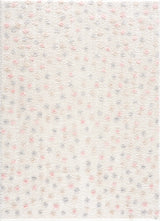 Cansu Pink & Cream Dotted Runner Rug
