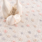 Cansu Pink & Cream Dotted Runner Rug