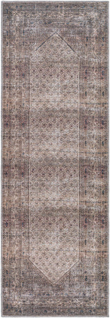 Tan Ormstown Distressed Washable Runner Rug