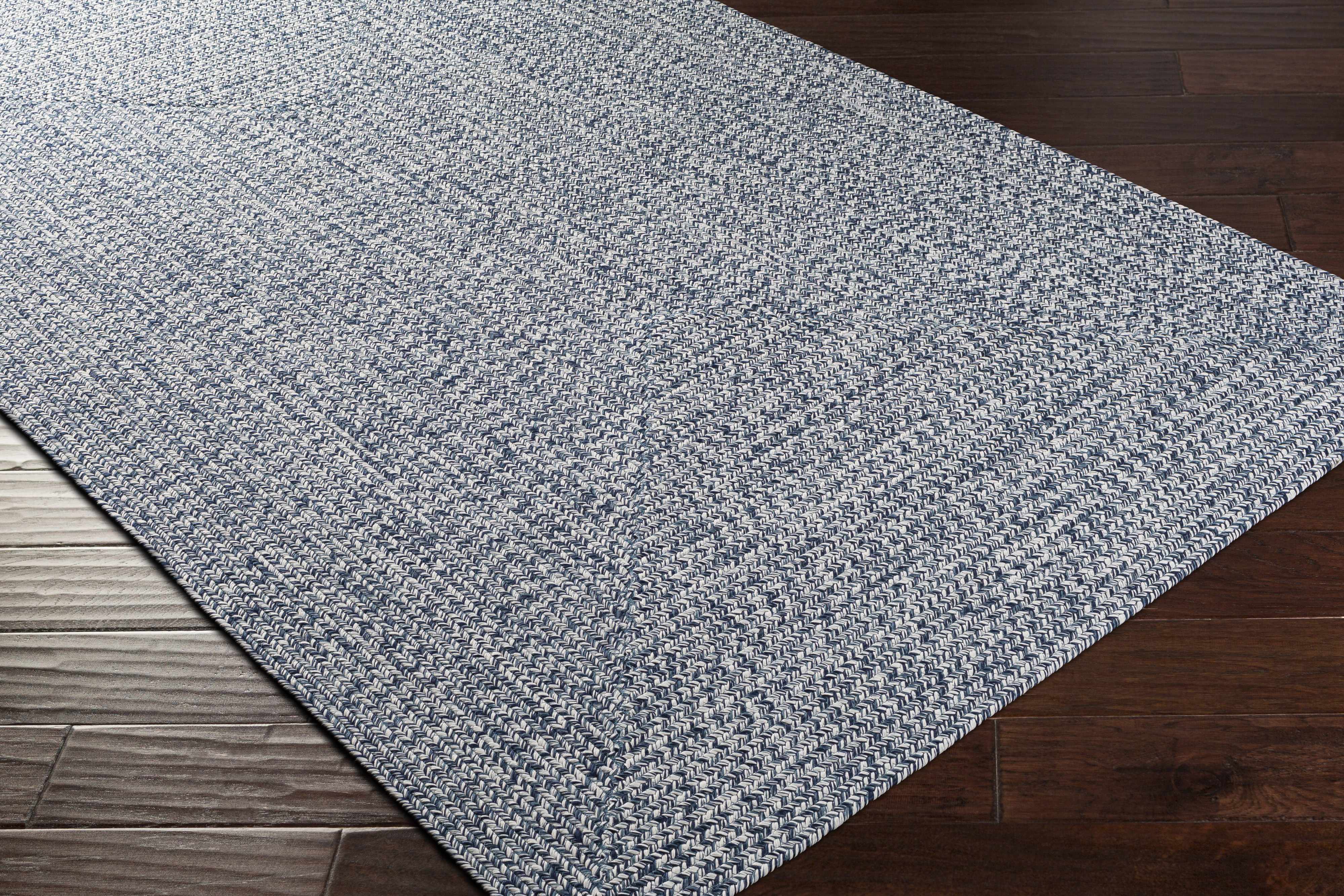 Blue Carbrook Braided Textured Runner Rug