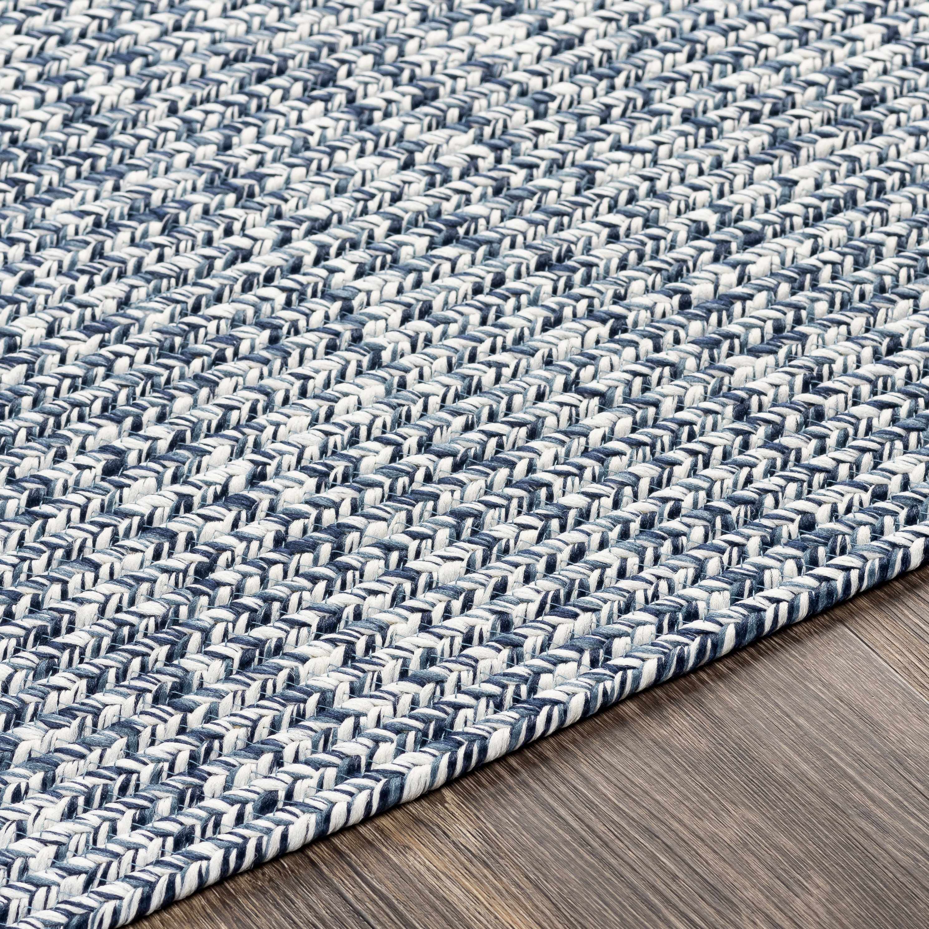 Blue Carbrook Braided Textured Runner Rug