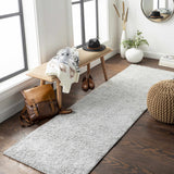 Light Gray Solid Runner Rug