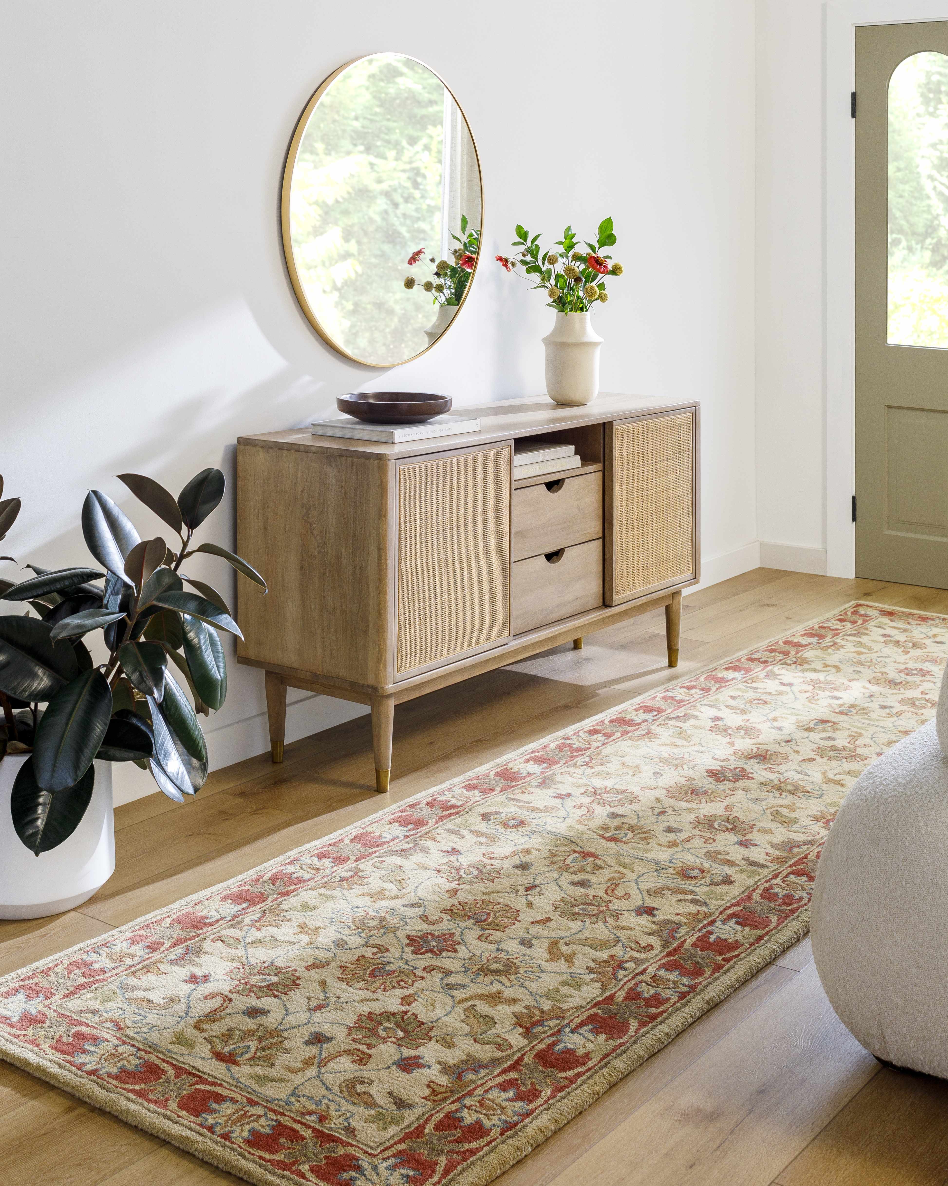 Cherryfield Hand Tufted Brown & Rust 1001 Runner Rug