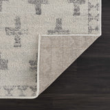 Tigris Swiss Cross Ivory & Gray 2322 Runner Rug