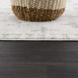 Tigris Swiss Cross Ivory & Gray 2322 Runner Rug