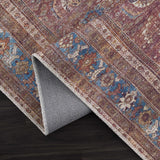 Rust Baki Traditional Washable Runner Rug - Clearance