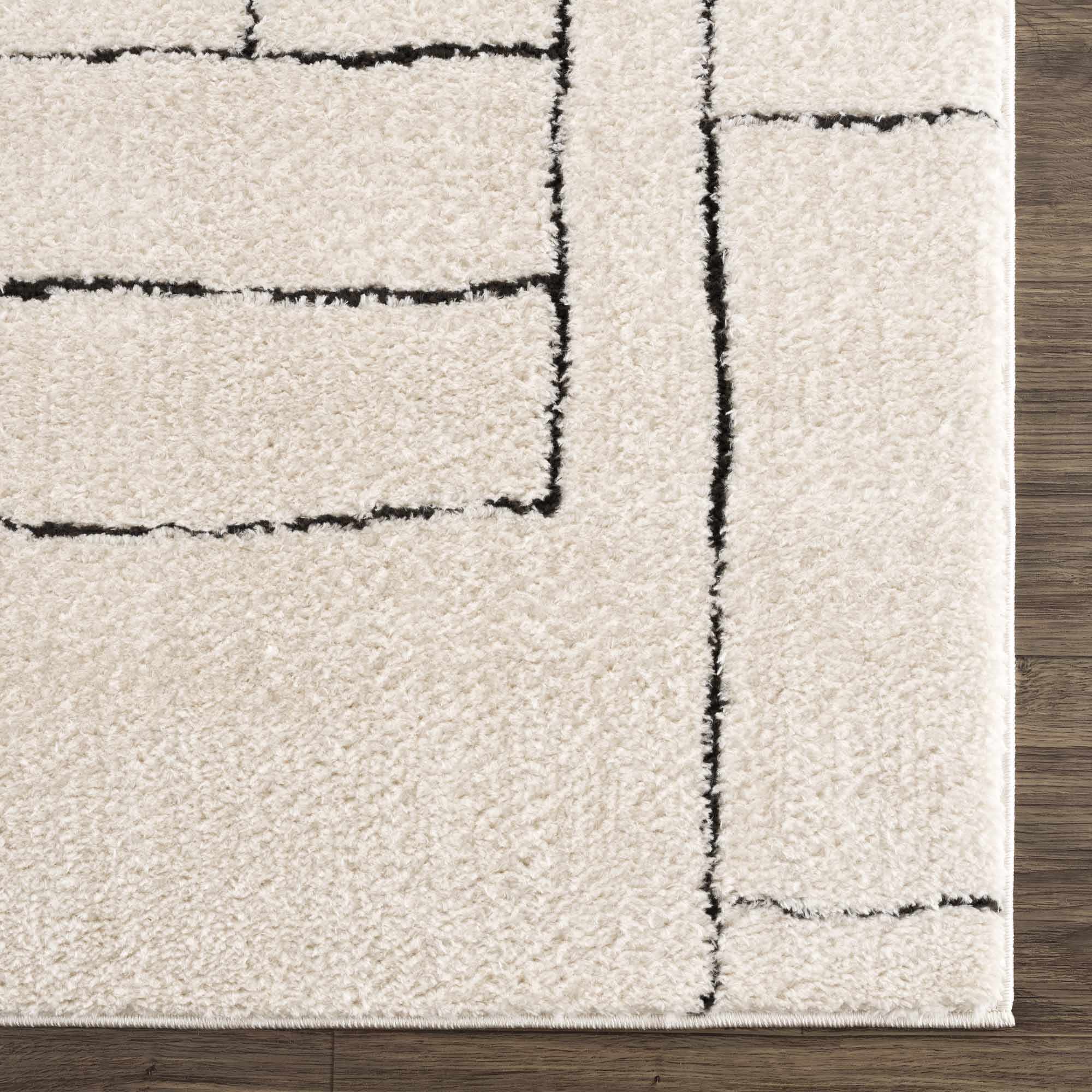 Sample Keats Black & White Area Rug