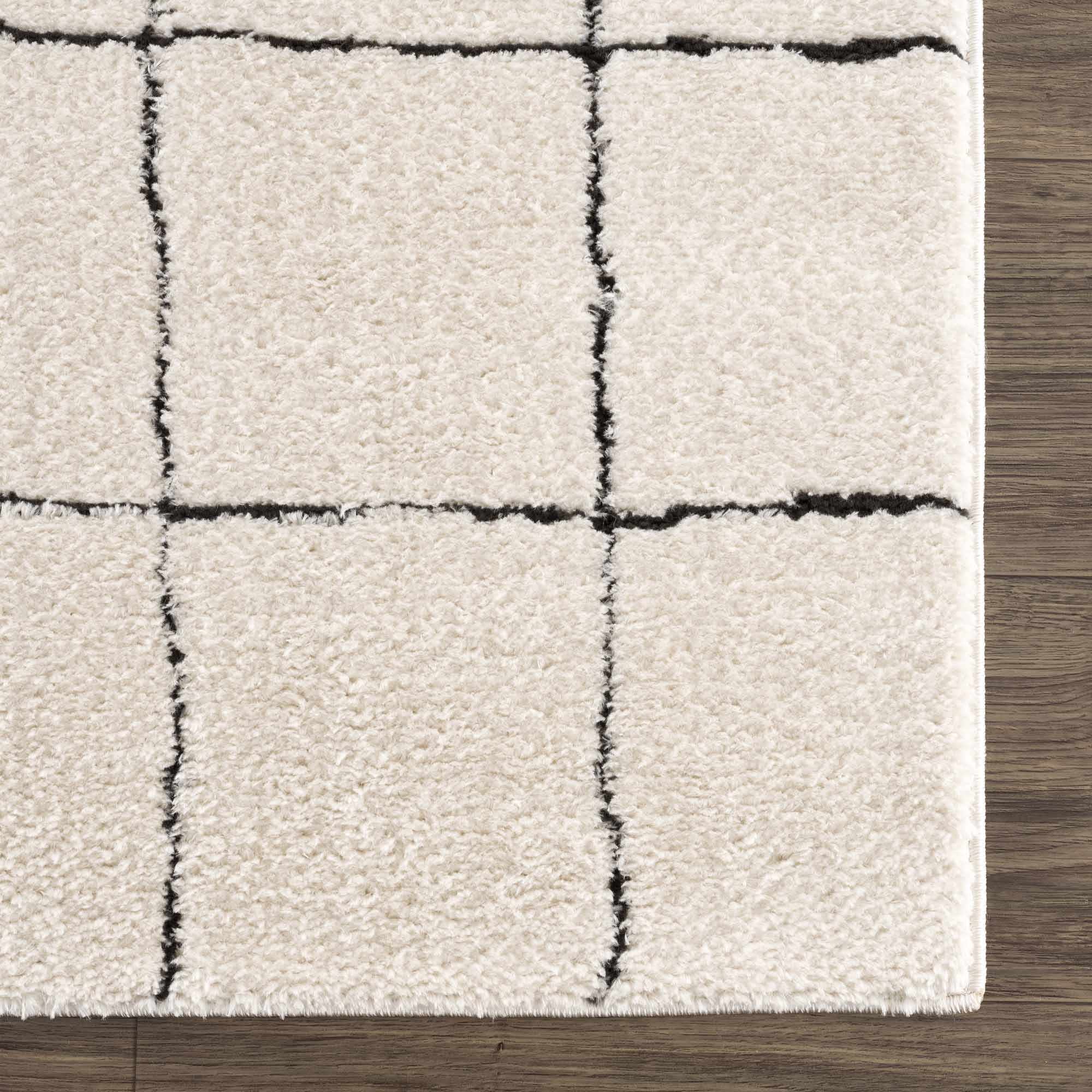 Keanu Black & White Runner Rug - Clearance