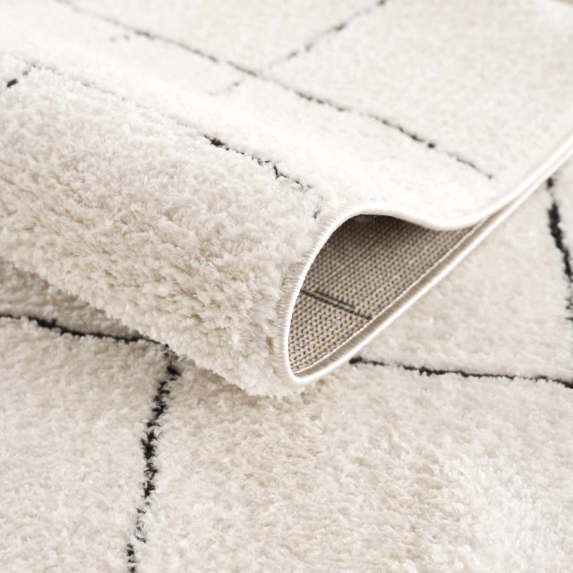 Keanu Black & White Runner Rug - Clearance
