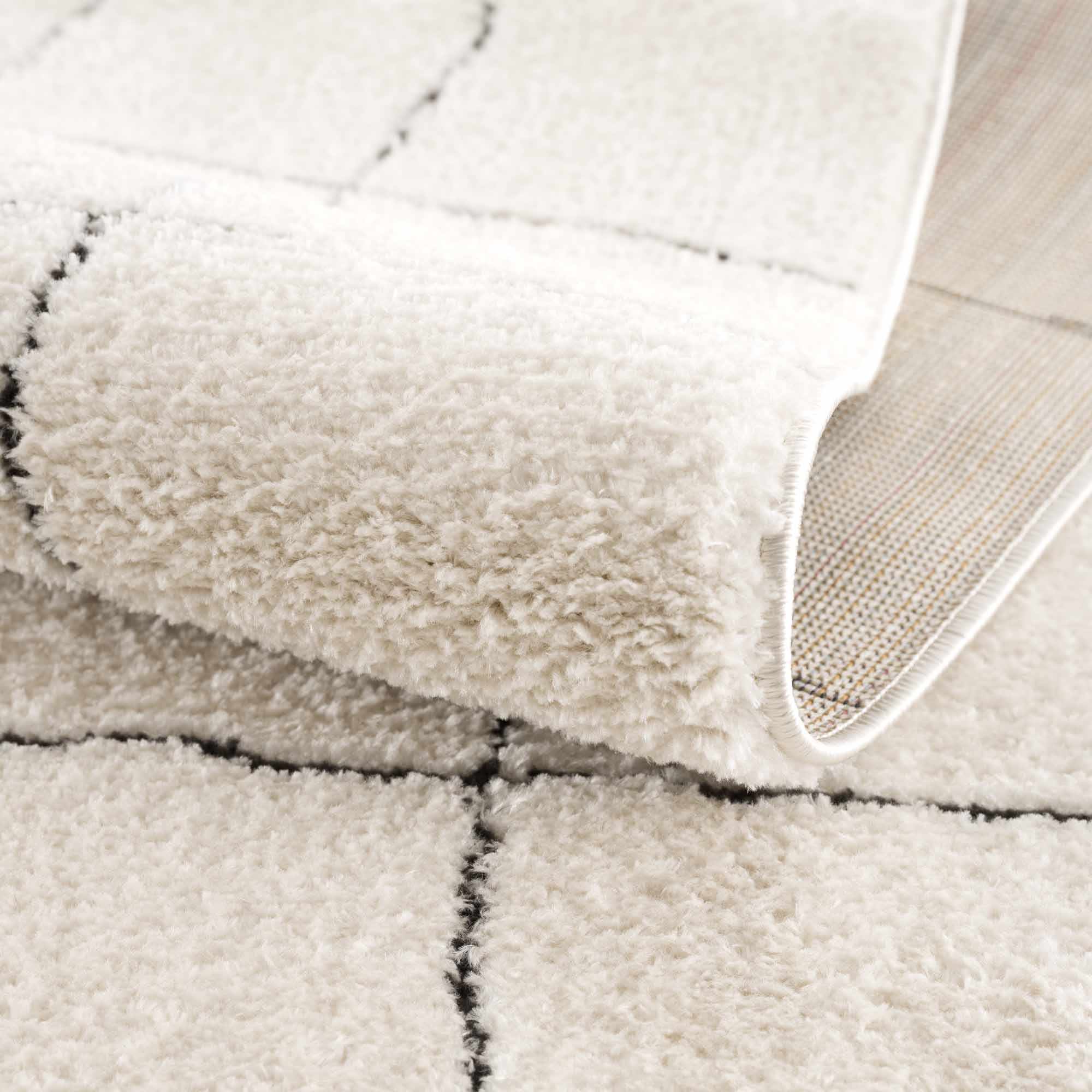 Keanu Black & White Runner Rug - Clearance