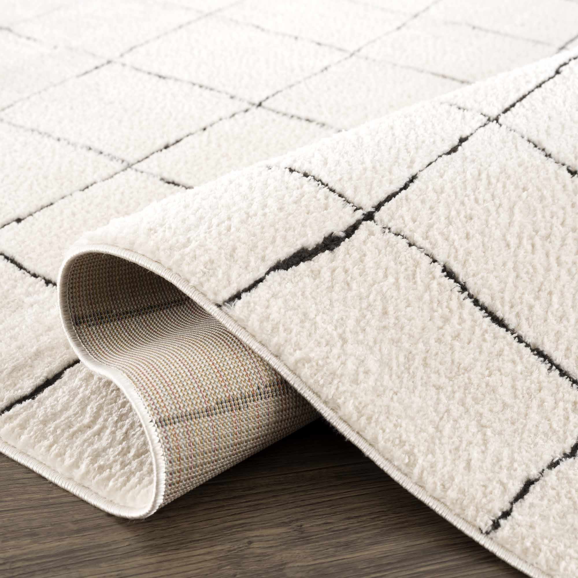 Keanu Black & White Runner Rug - Clearance